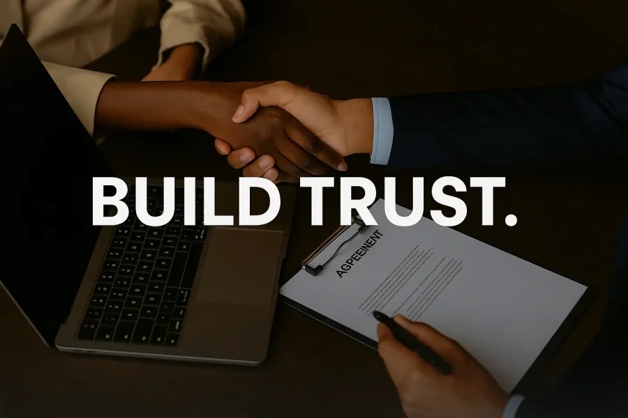 handshake during a B2B coaching session